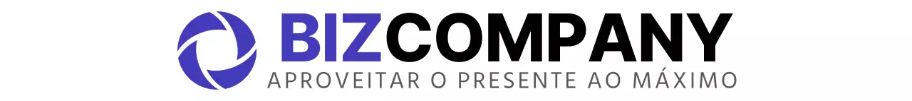 Promova a sua empresa com um logótipo simples e palavras em roxo e preto.