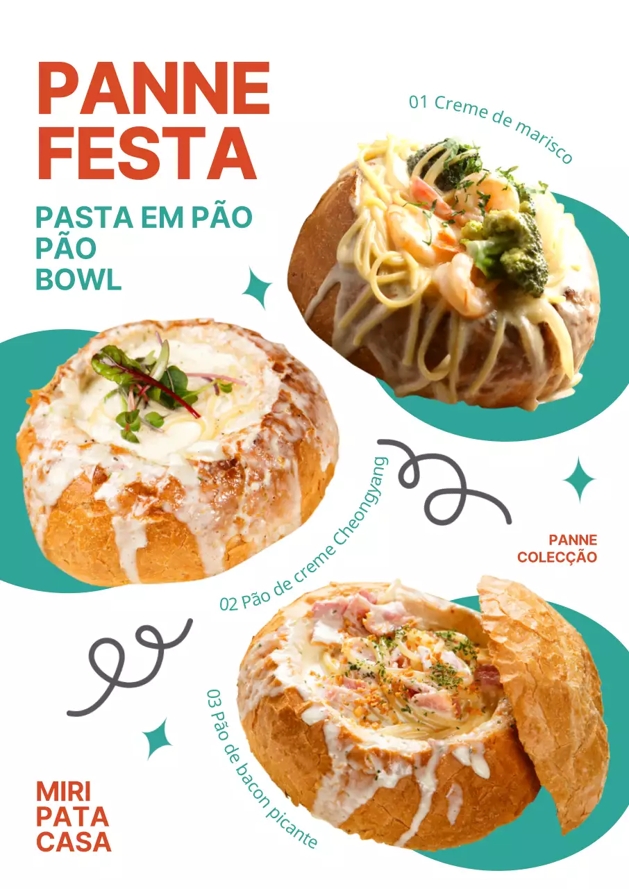 Apresentação do menu de formulários kitsch vermelho-turquesa