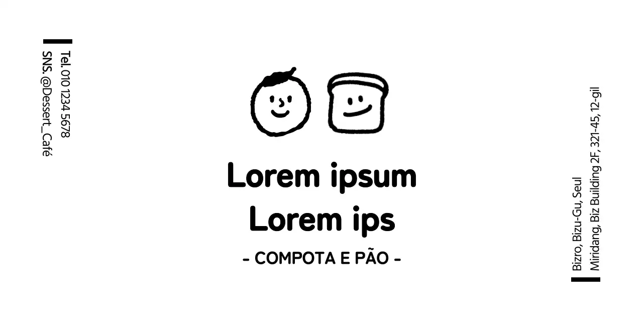 Símbolo de carácter simples e giro para informação sobre padaria e serviço ao cliente