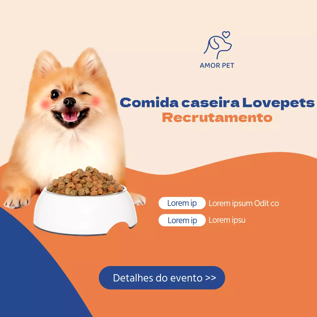 Laranja Azul Love Pet Handmade Food Grupo de avaliaçãoPeríodo de recrutamentoEvento de anúncio do vencedorSaiba mais