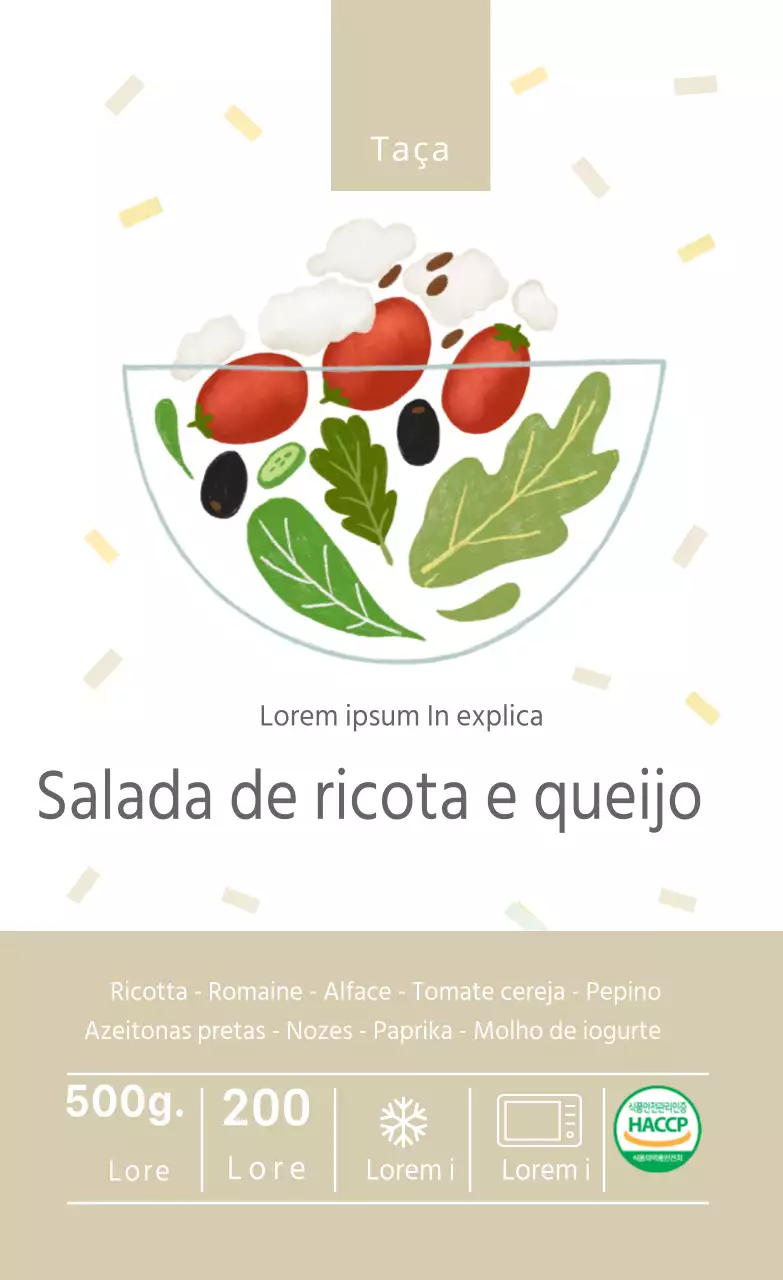 Salada de ricota e queijo