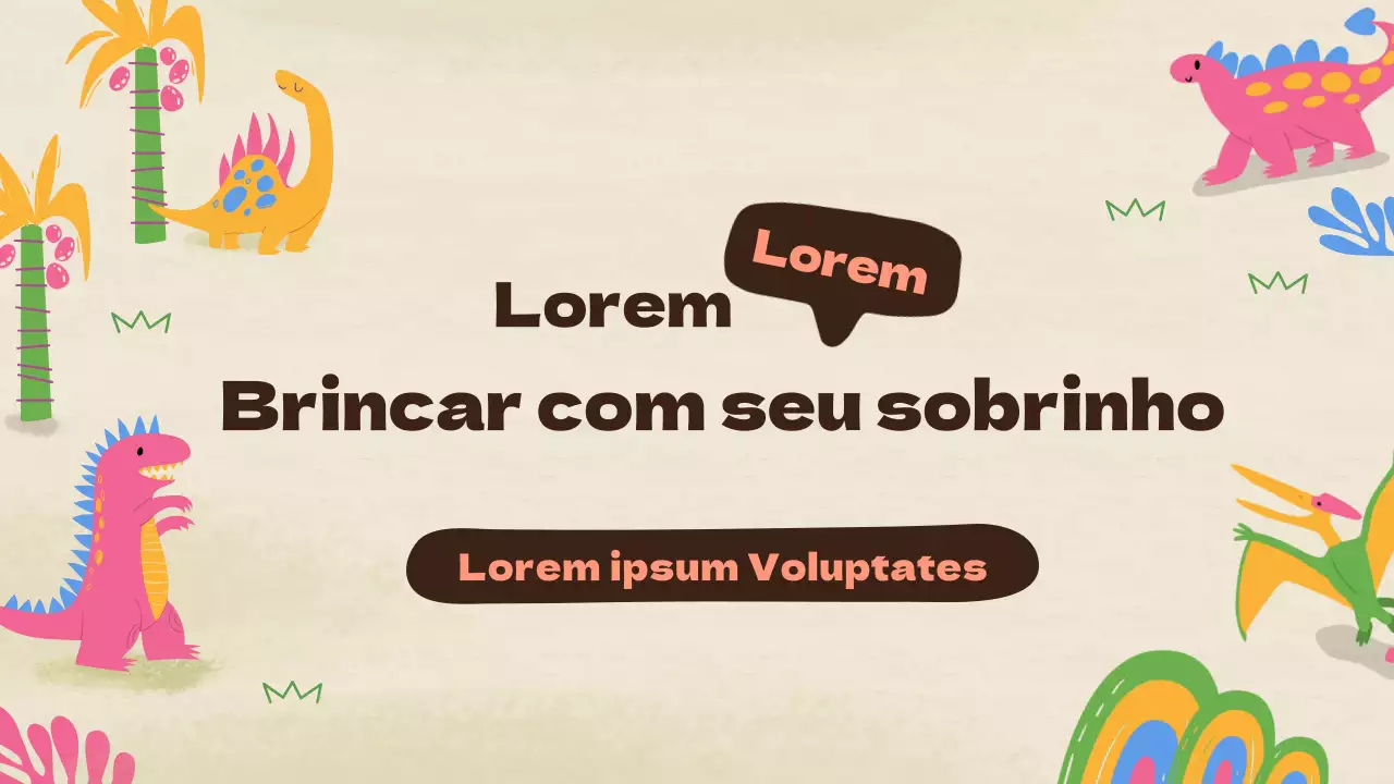 Miniatura do YouTube de um conceito de ilustração de um dinossauro giro para brincar com os sobrinhos