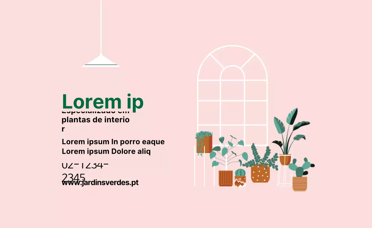 Ilustração cor-de-rosa Jardim botânico primaveril elegante