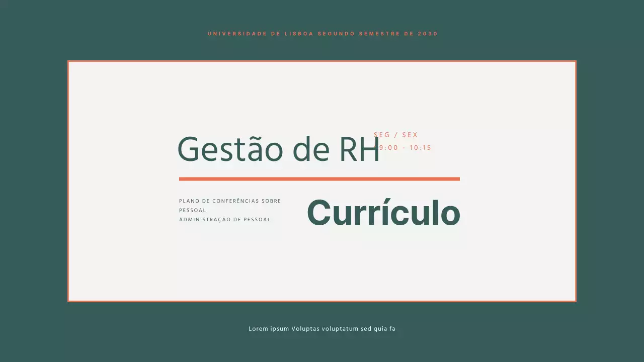 Desenho do programa de estudos verde-laranja
