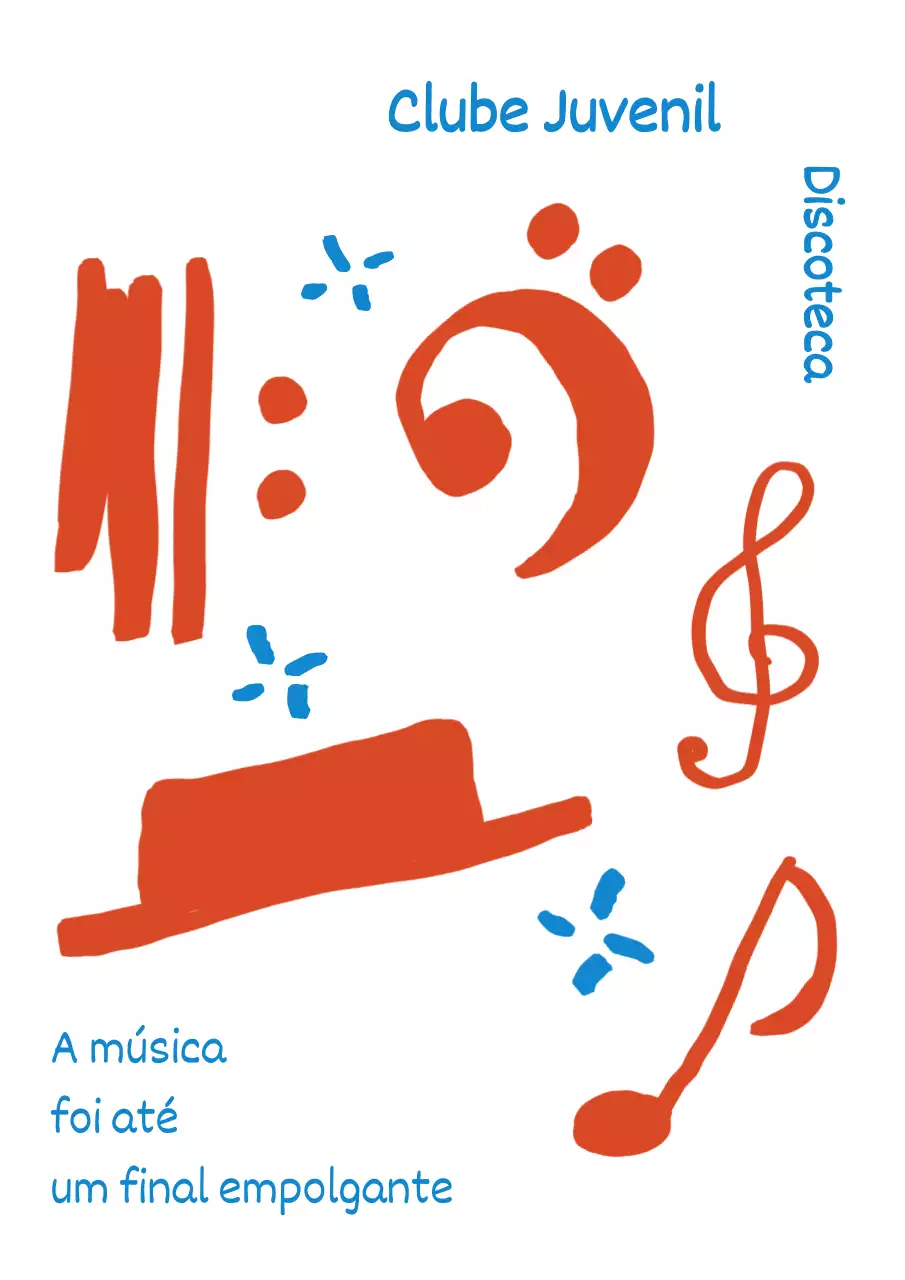 Autocolantes para o interior de um café com ilustrações de notas musicais