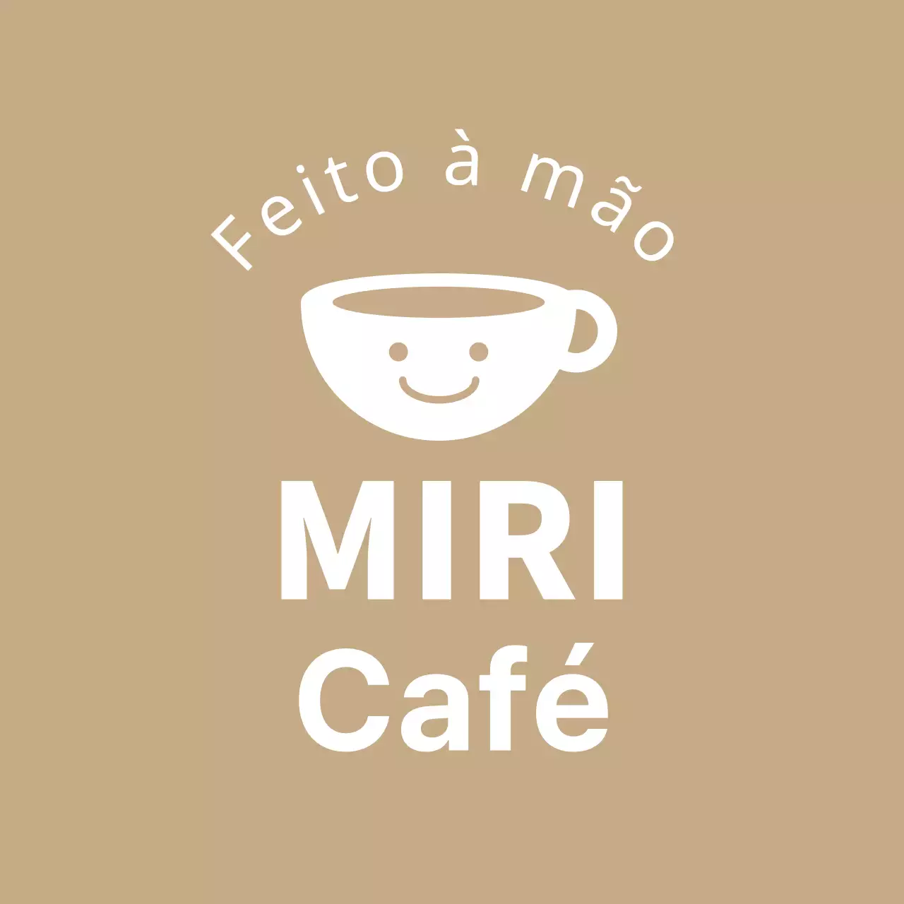 Ícone simples bege etiqueta café