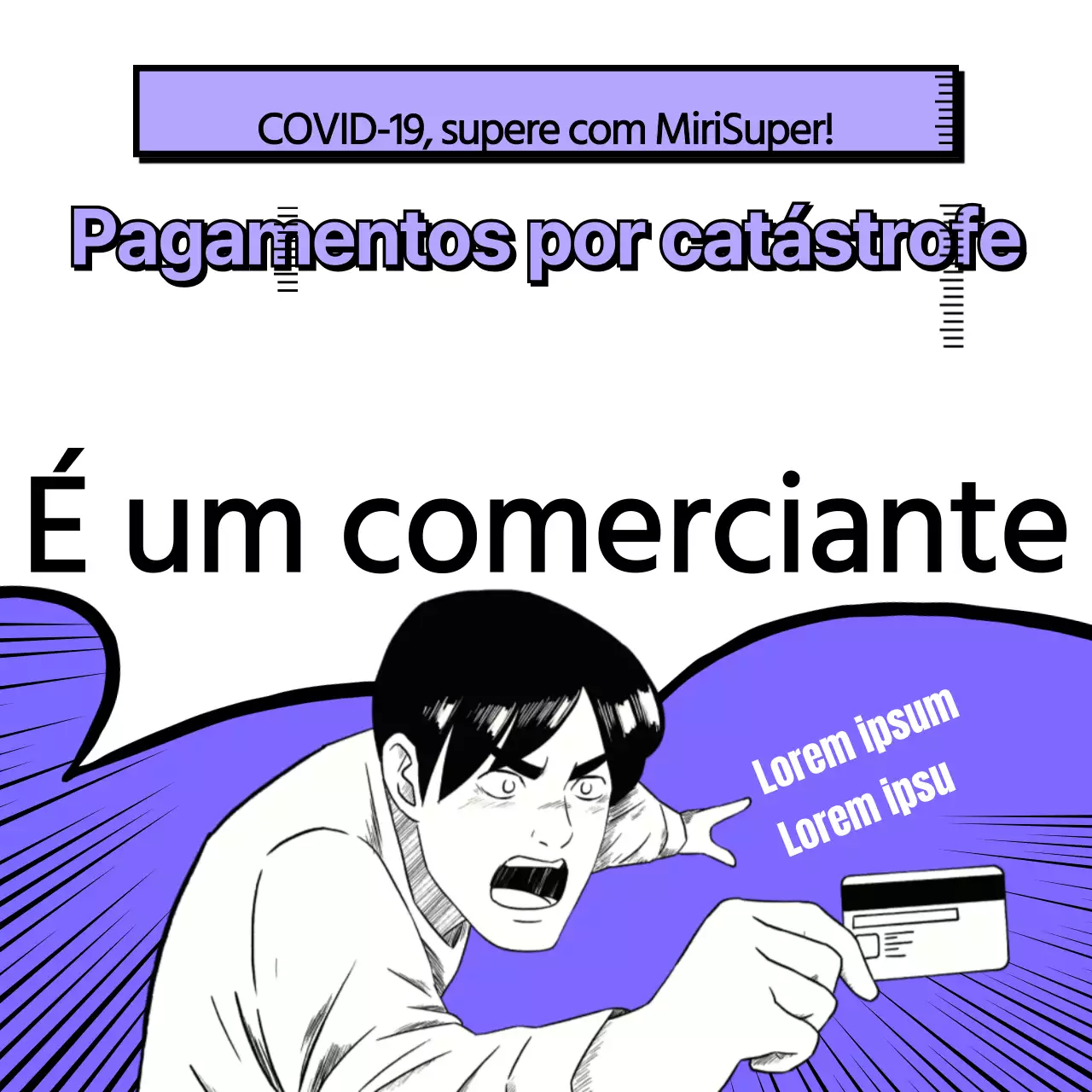 Comerciante de pagamentos em caso de catástrofe