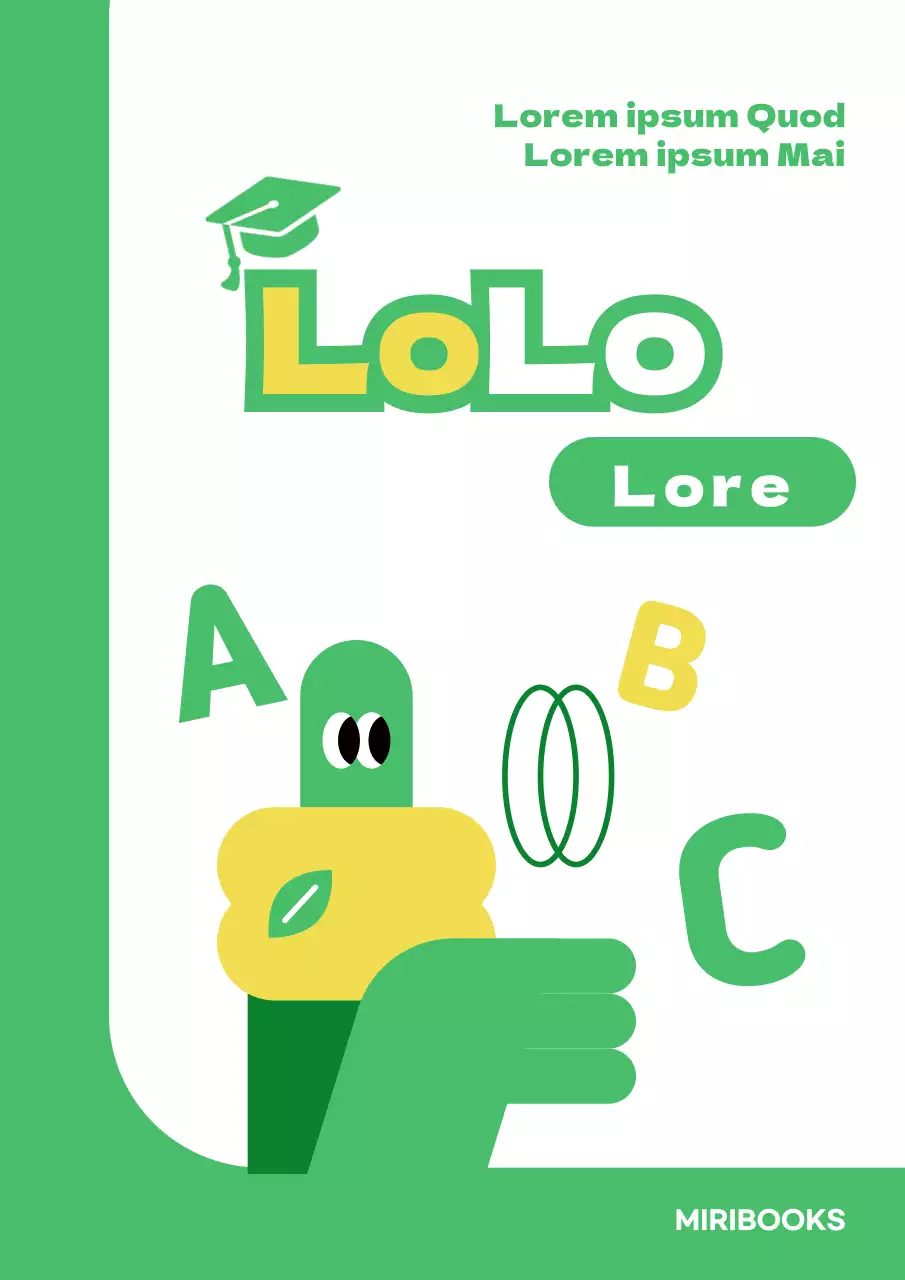 Uma capa de livro de perguntas ilustrada, verde e gira.