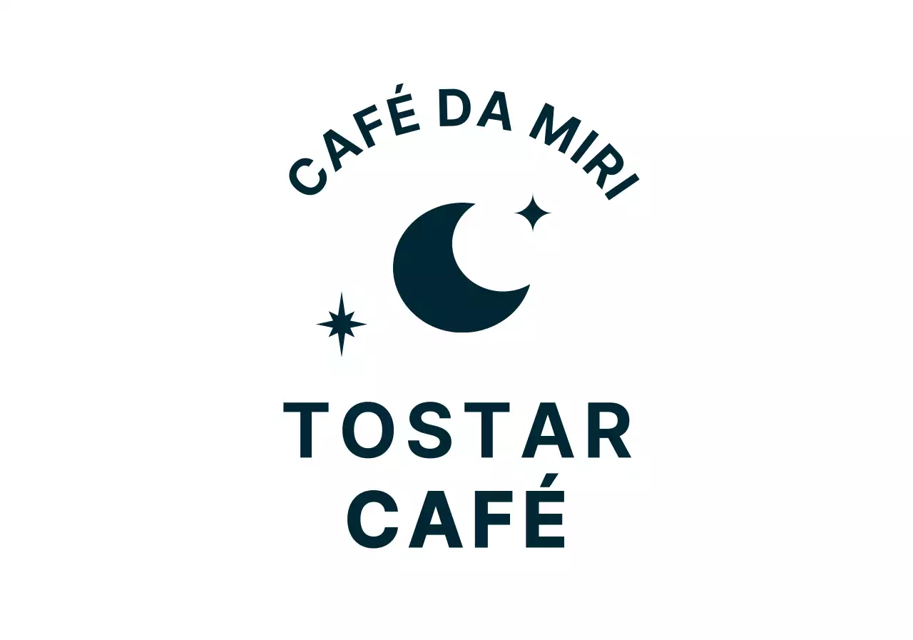 Logótipo de loja de café branco e limpo
