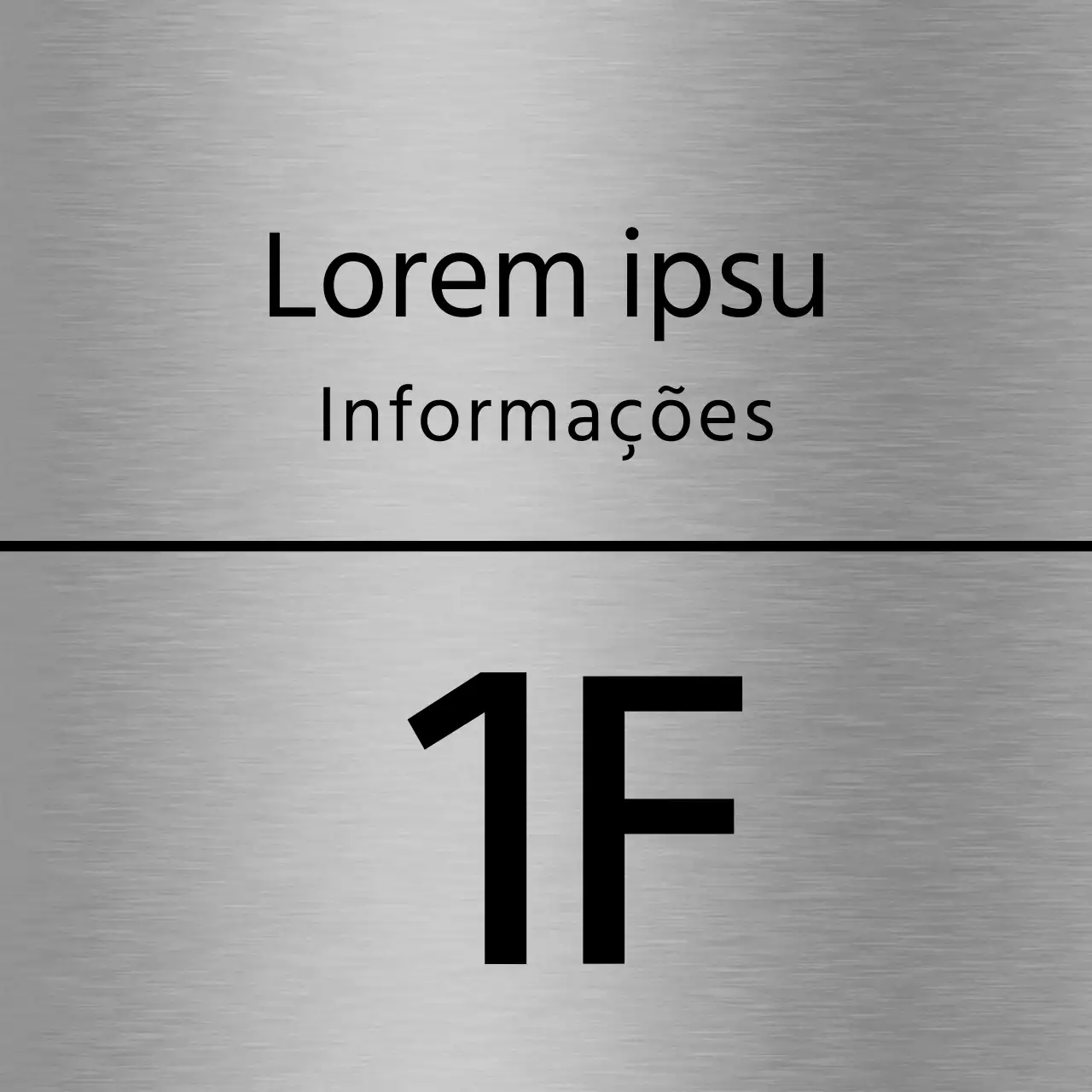 Um simples marcador de posição com texto preto e linhas para os nomes dos pisos da escola.
