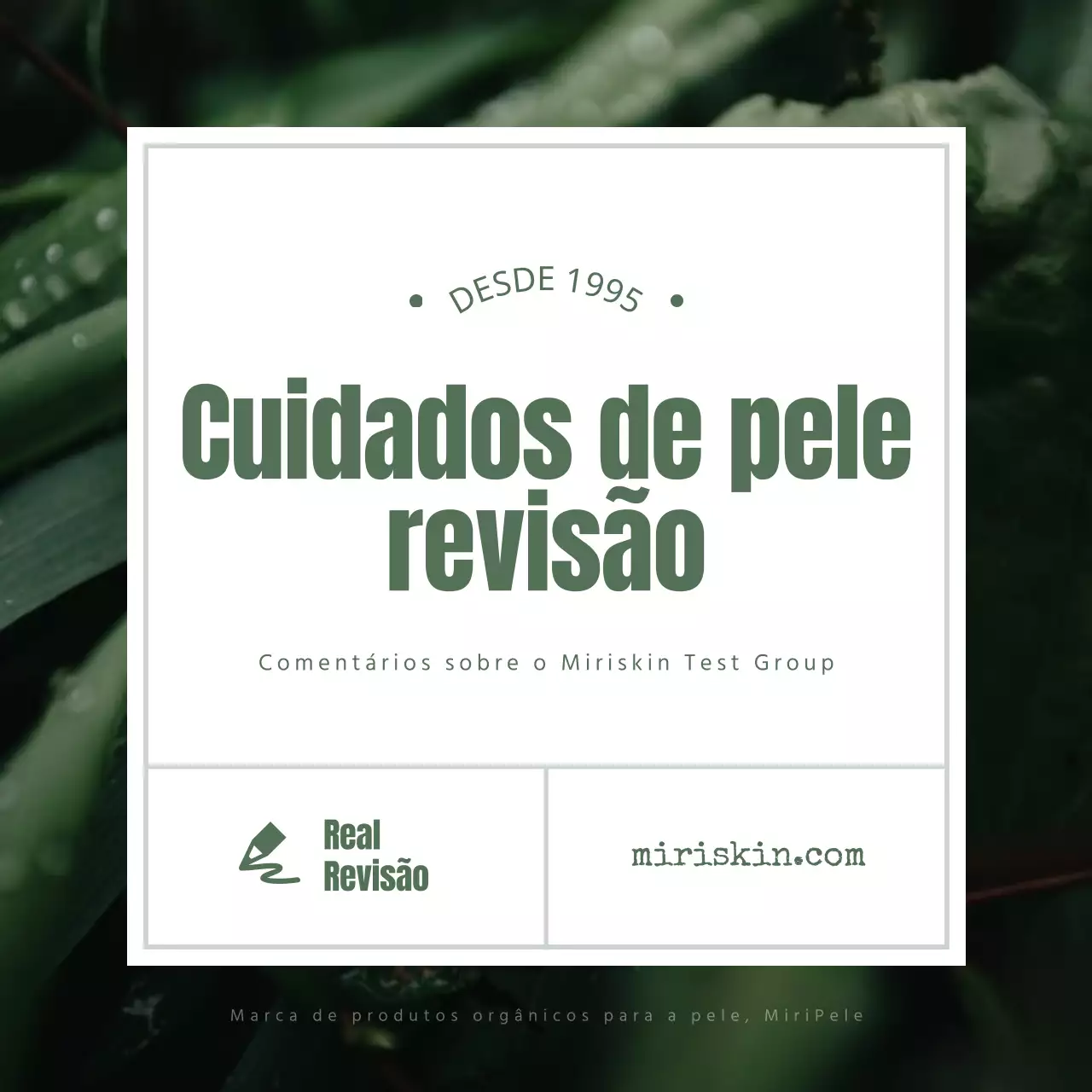 Revisão da Green's Organic Cosmetics