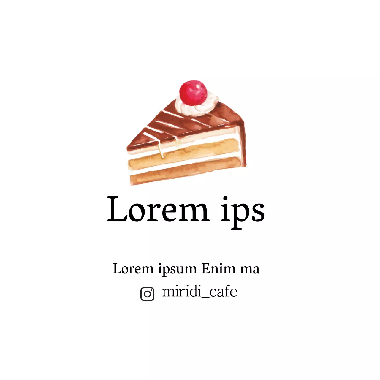 Ilustração branca promoção de bolo de café limpo