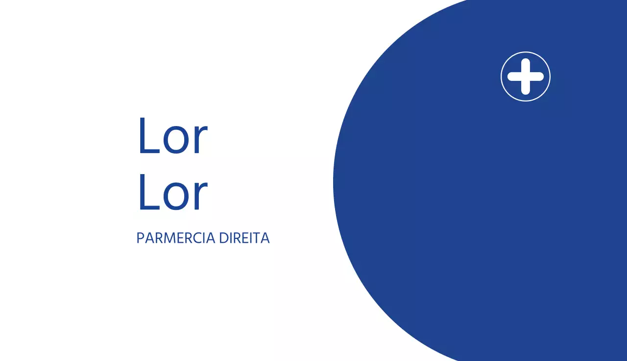 Ilustração de uma farmácia azul e branca