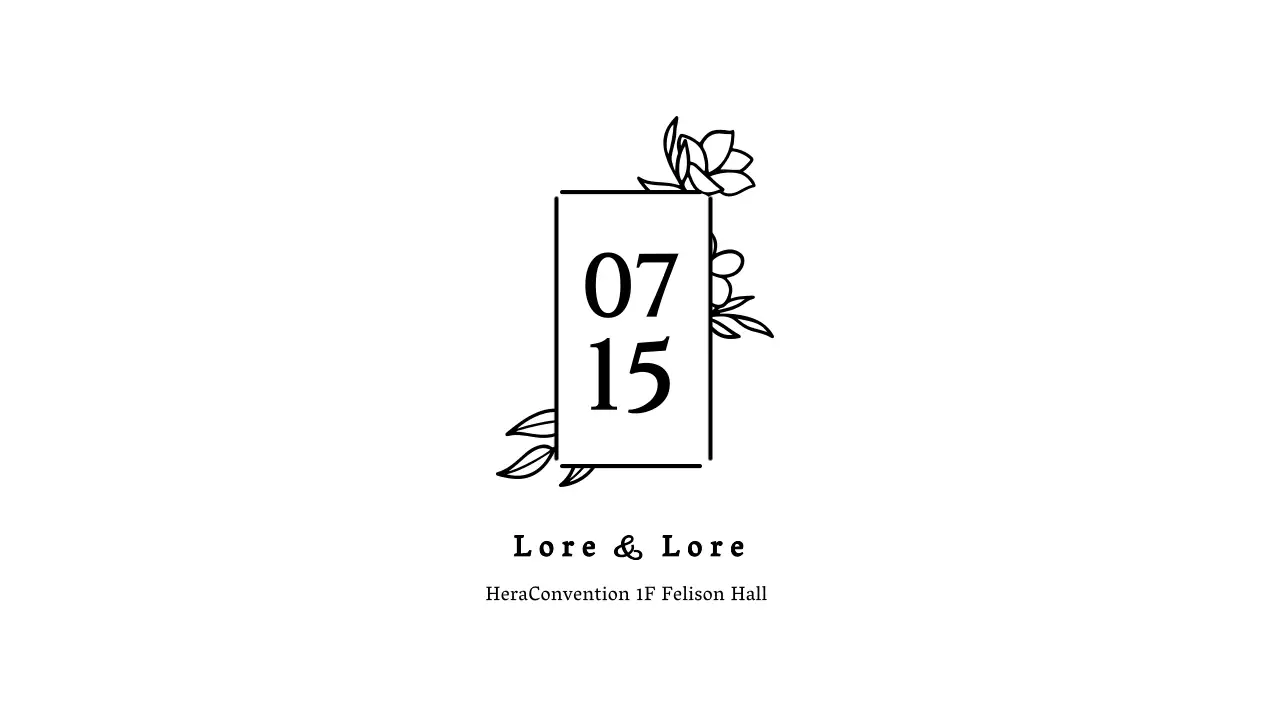 Envelope para postal de convite de casamento com texto preto e moldura de flor quadrada