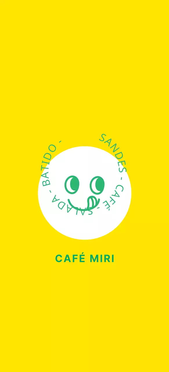 Promova o seu café com um logótipo simples e estilizado com um emblema amarelo e verde
