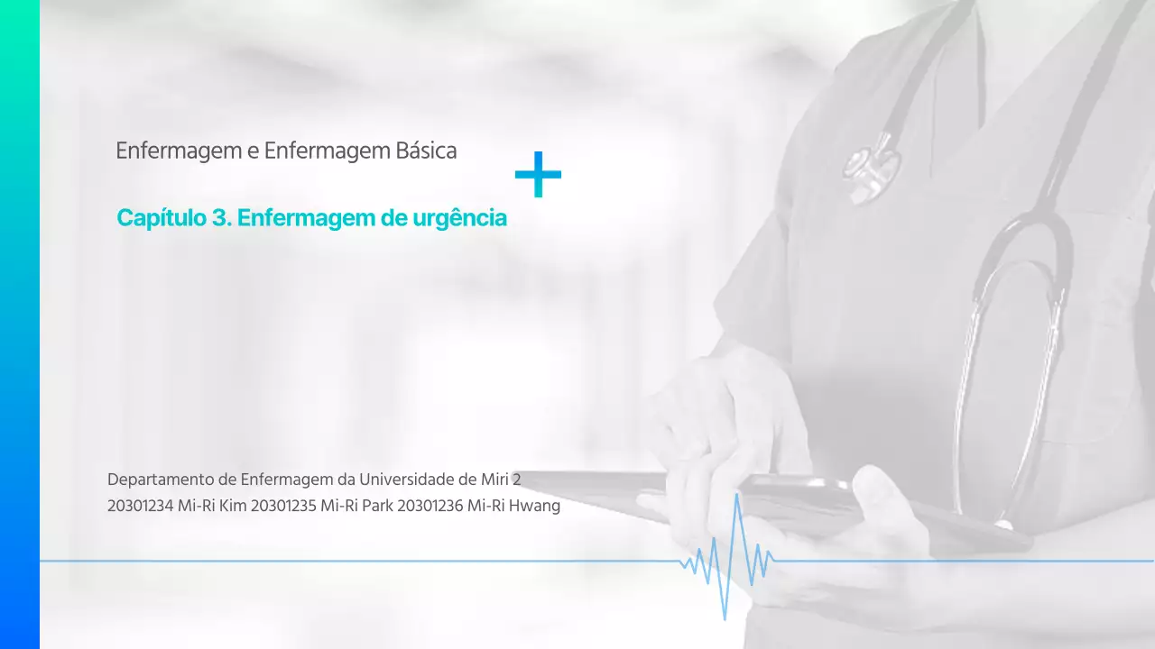 Turquoise Gradient Fundamentos e Enfermagem Básica Capítulo 3 Apresentação da tarefa de enfermagem de emergência para enfermagem médica