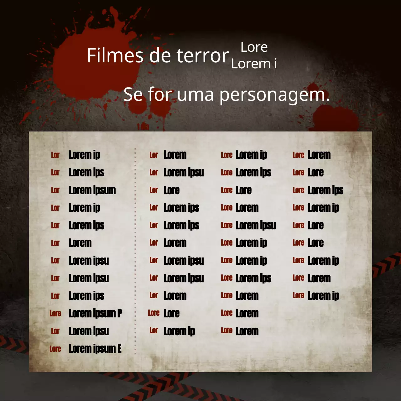 Personagens de filmes de terror com aniversários castanhos e vermelhos