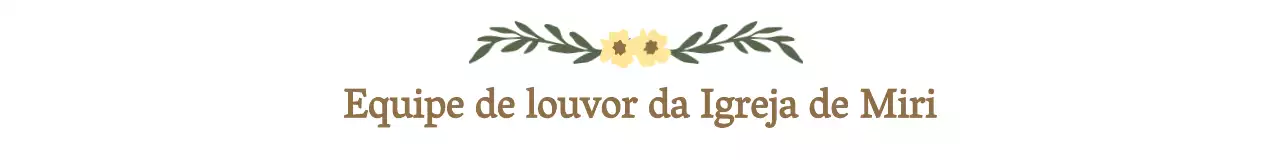 Reuniões de igreja com ilustrações de flores e plantas em cores suaves