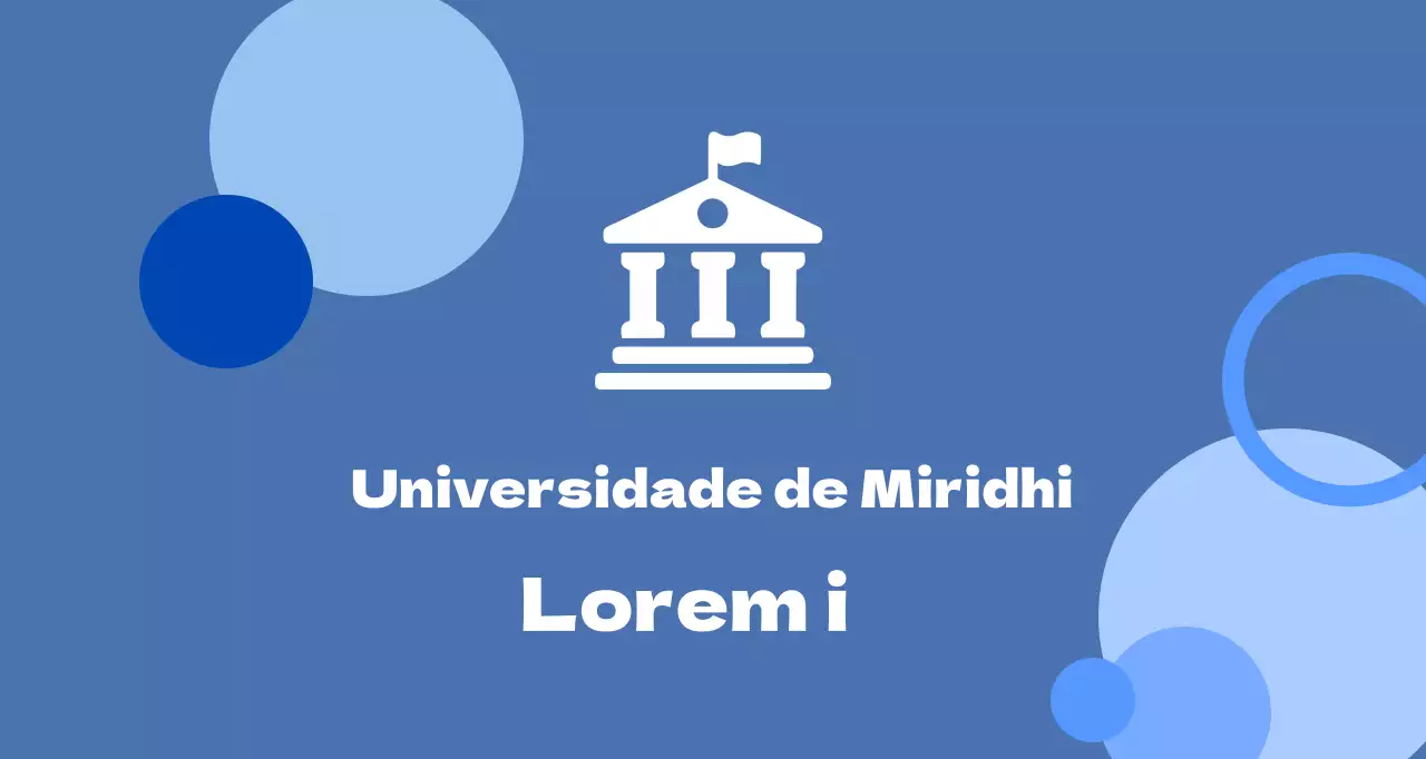 Uma balsa de fundo azul com um logótipo que representa a escola.
