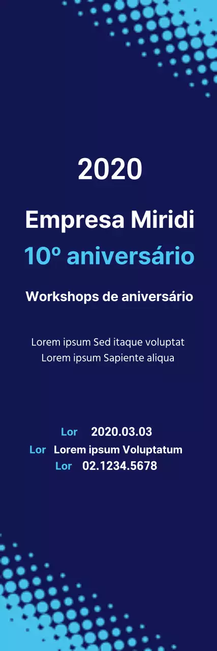 Acerca do Seminário Simple Style em azul claro e azul marinho