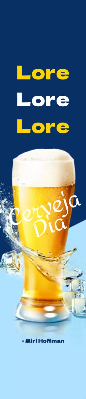 Promoção média da cerveja Hof sobre um fundo azul