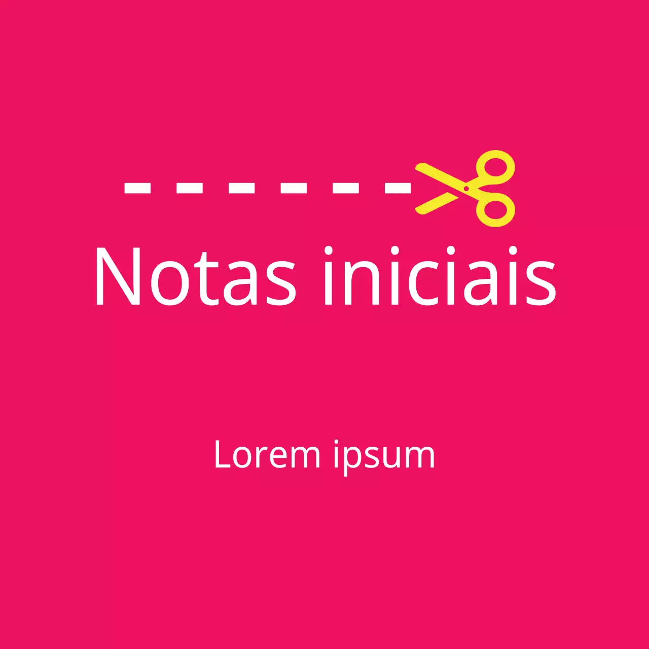 Notas de abertura