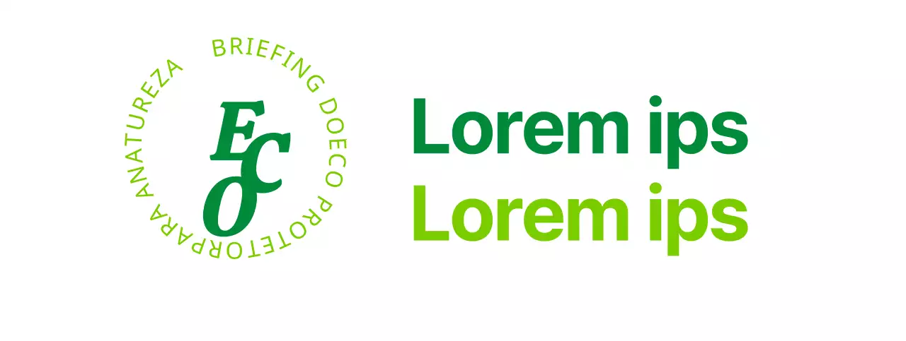 Logótipo de texto-símbolo simples com um esquema de cores verde Publicidade e promoção de associação ecológica