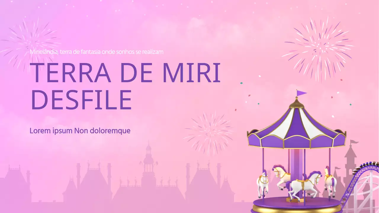 Planeador de eventos de desfiles de parques de diversões em tons pastel