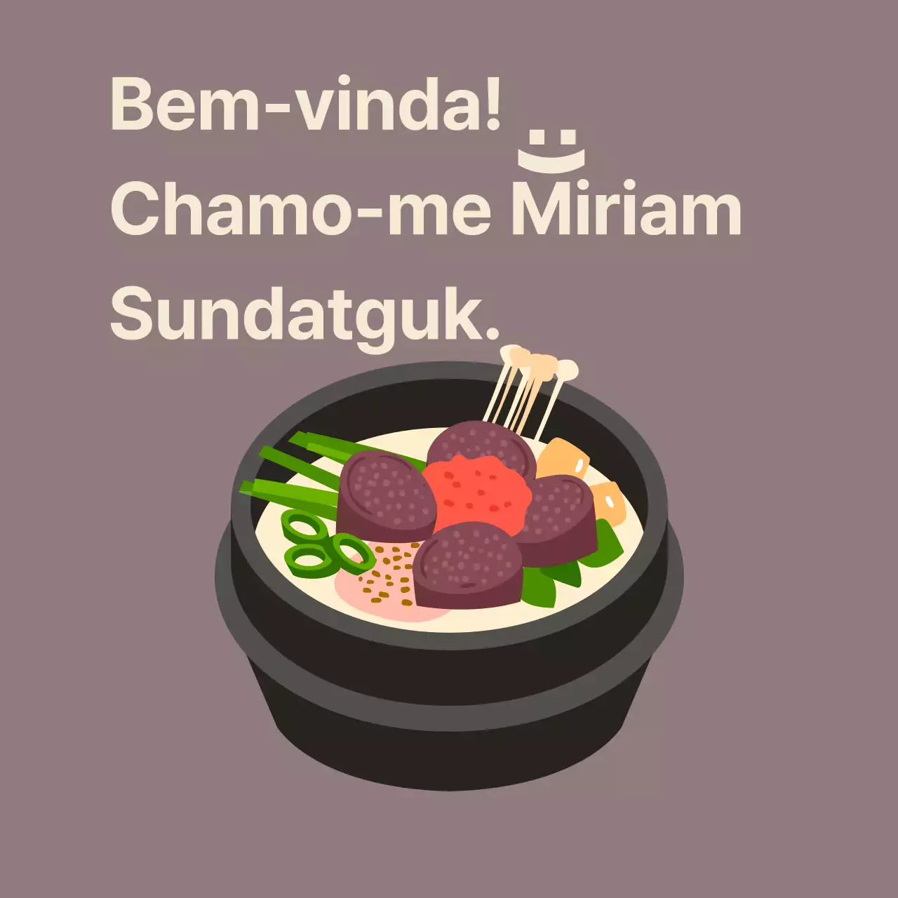 Restaurante Sundaegukbap Balsat com sundaeguk sobre um fundo de feijão vermelho