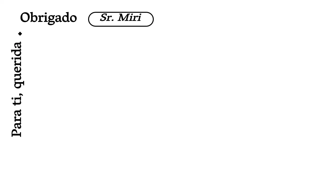 Um design simples, a preto e branco, com texto para dizer obrigado