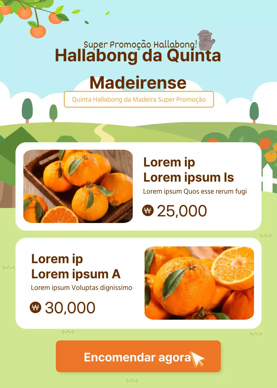 Verde / Hallabong / Evento / Pop-up / Promoção de alimentos sazonais