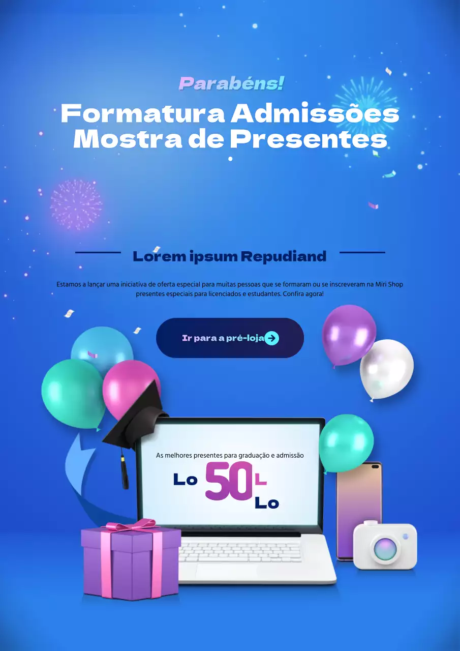 Feira de presentes de formatura