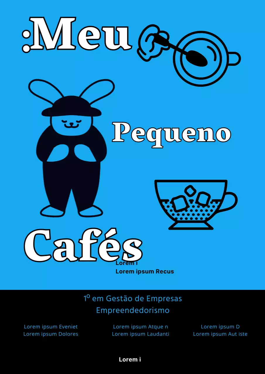 Capa de livro azul fofa e ilustrada do Cafe Independent Publishing