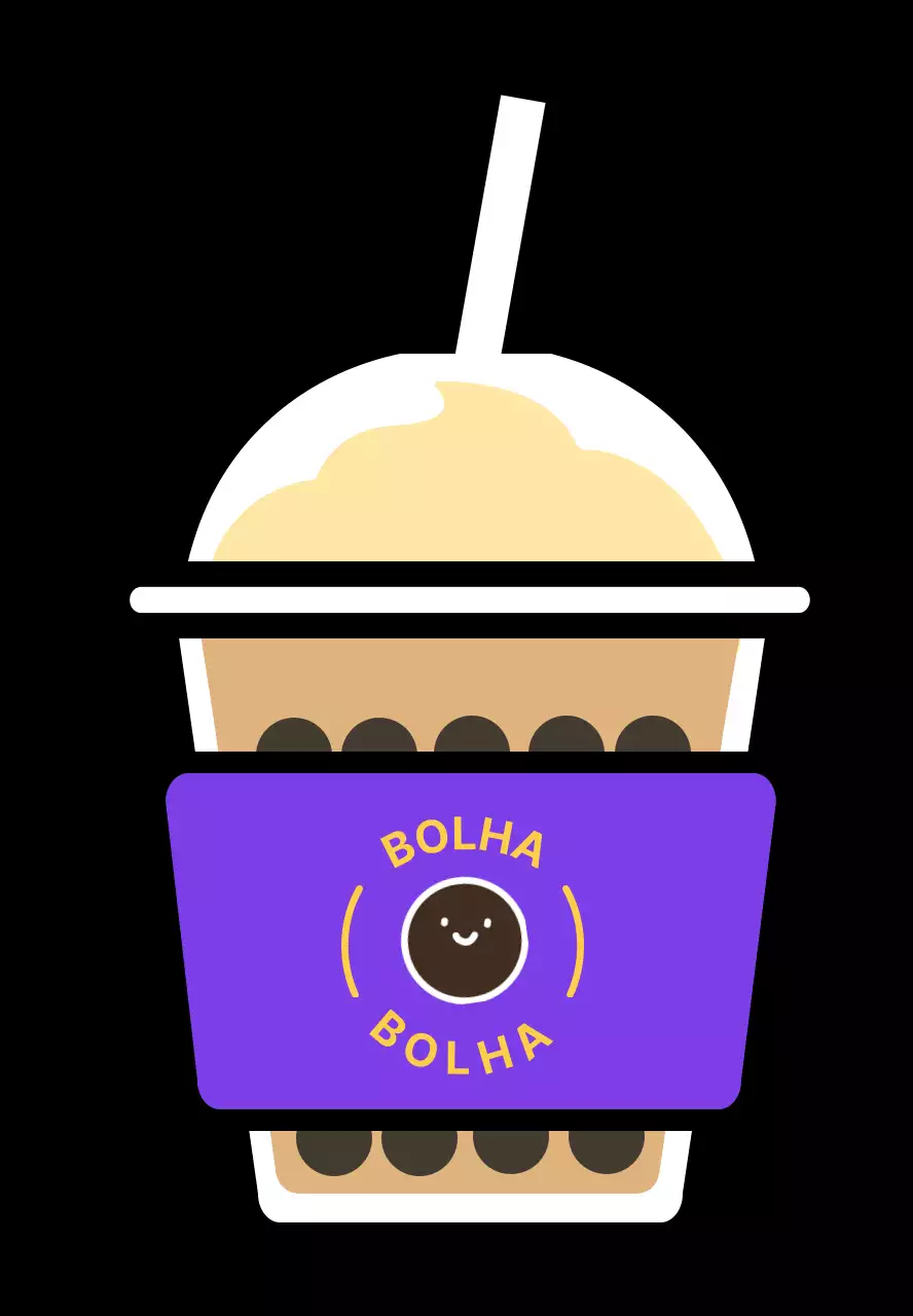 Porta-chaves acrílico Bubble Tea Purple Cafe Ice Cup