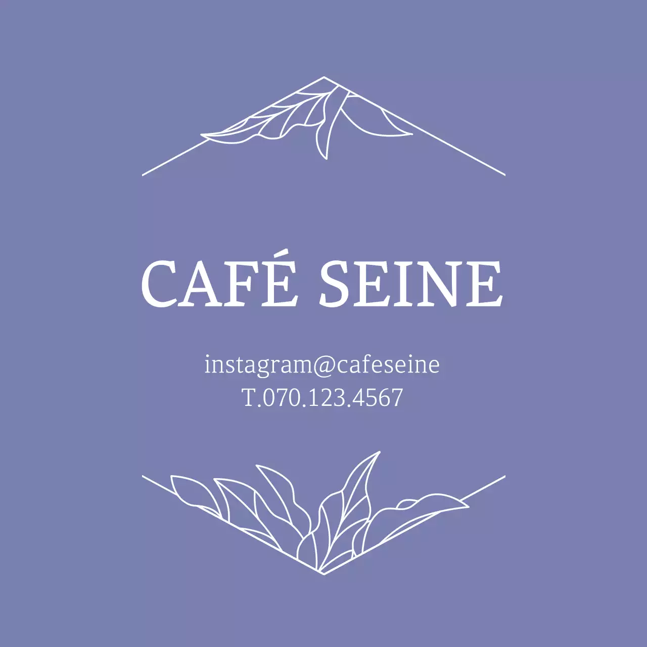 Mauve Simple Illustrated Cafe