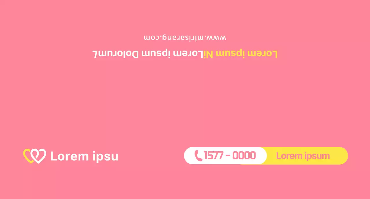 Rosa coral e simples para promover a Mirisarang Seguros