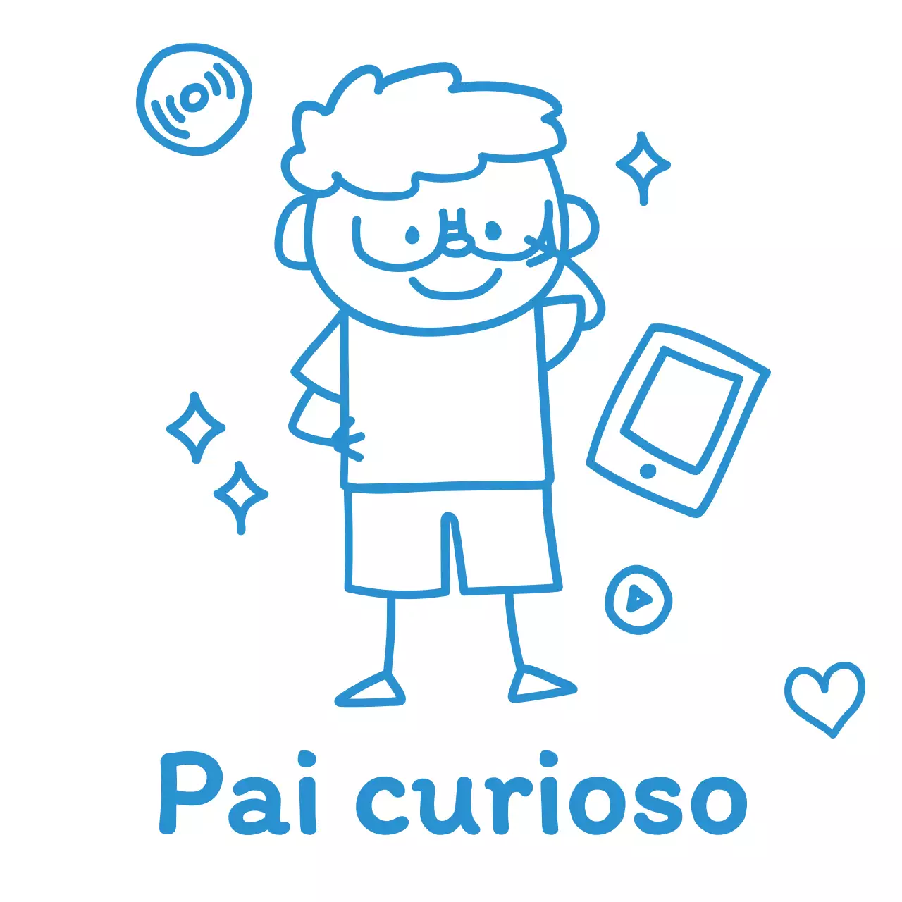 Conceito de introdução à família com ilustrações familiares simples e bonitas em estilo doodle