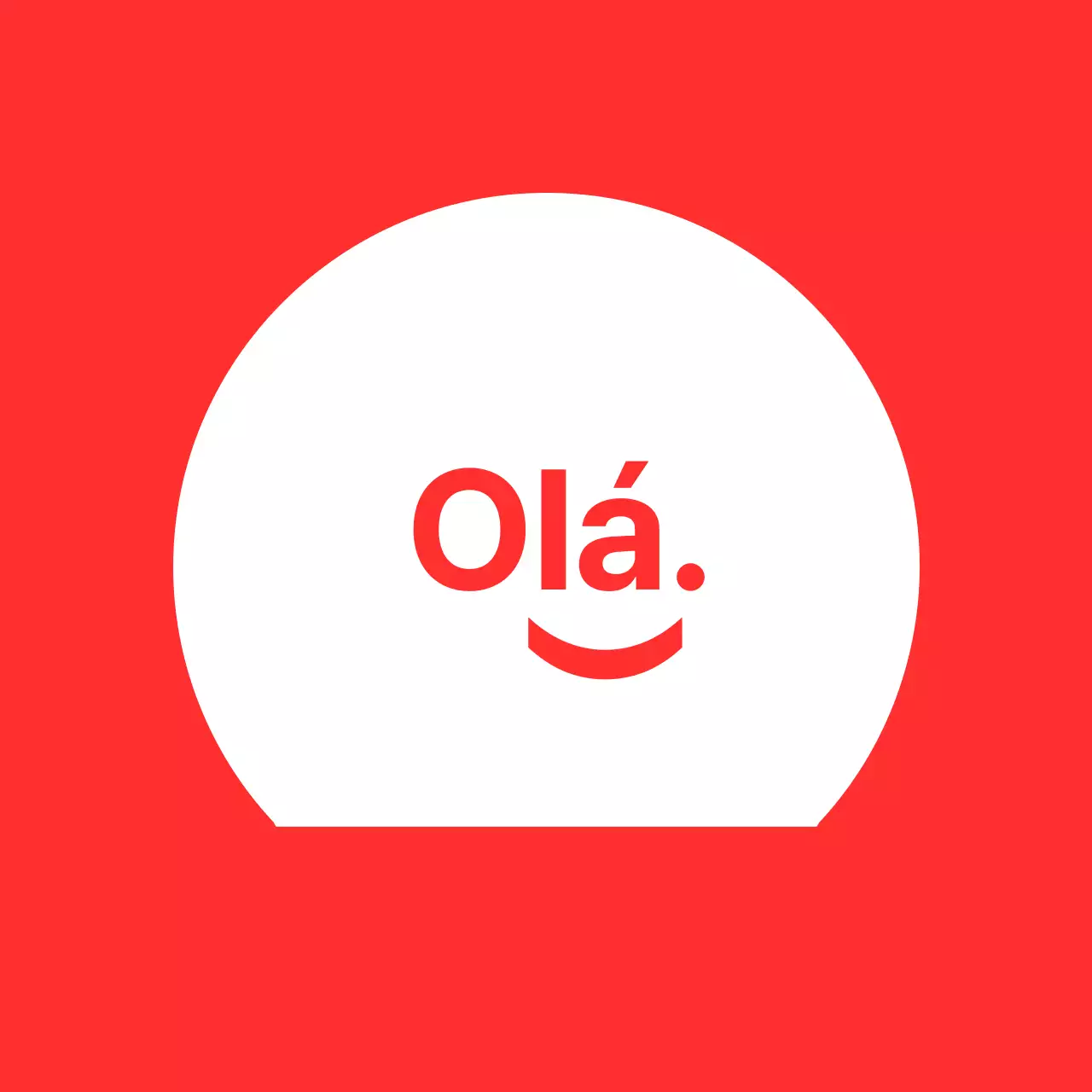 Olá smiley fundo vermelho baldt