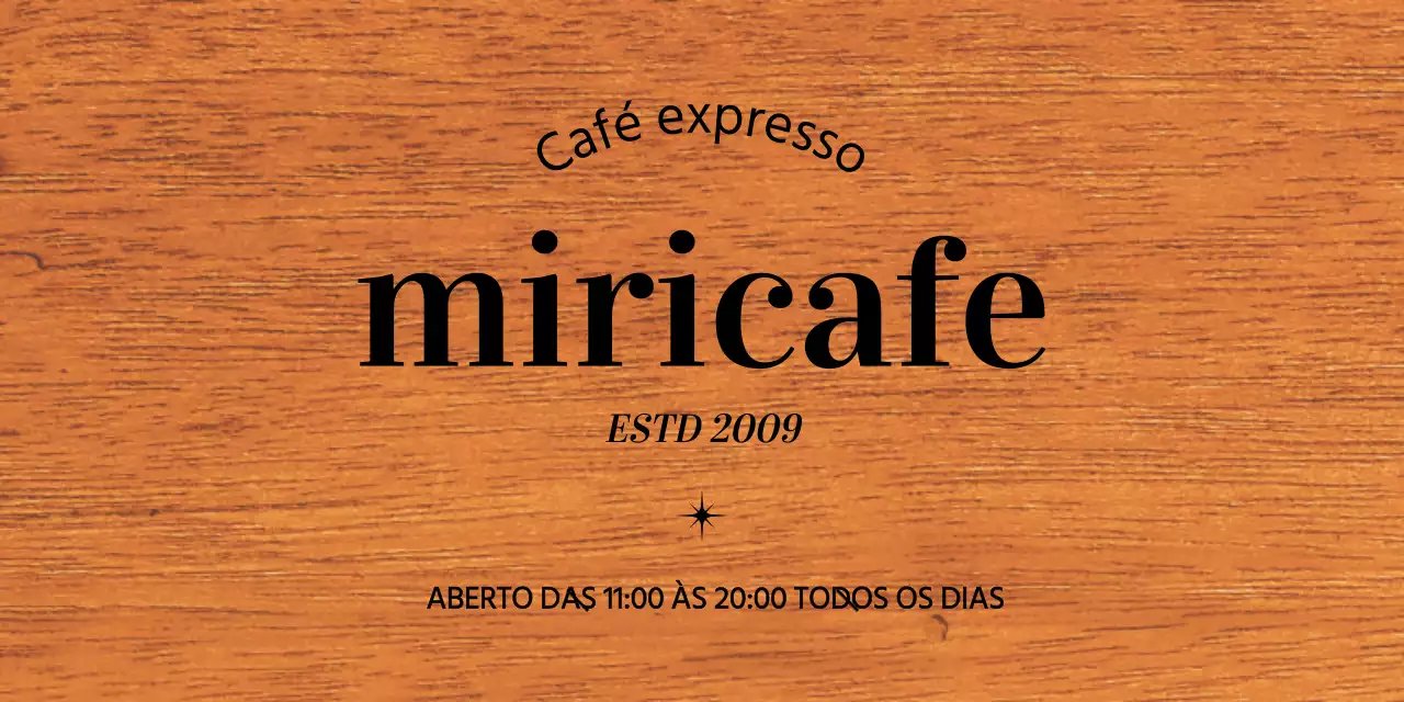 Design simples de café com texto a preto