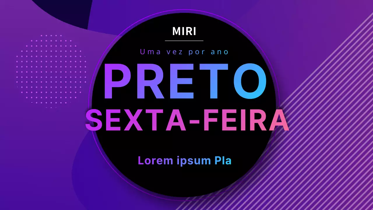 Cartaz do evento Black Friday em roxo e preto