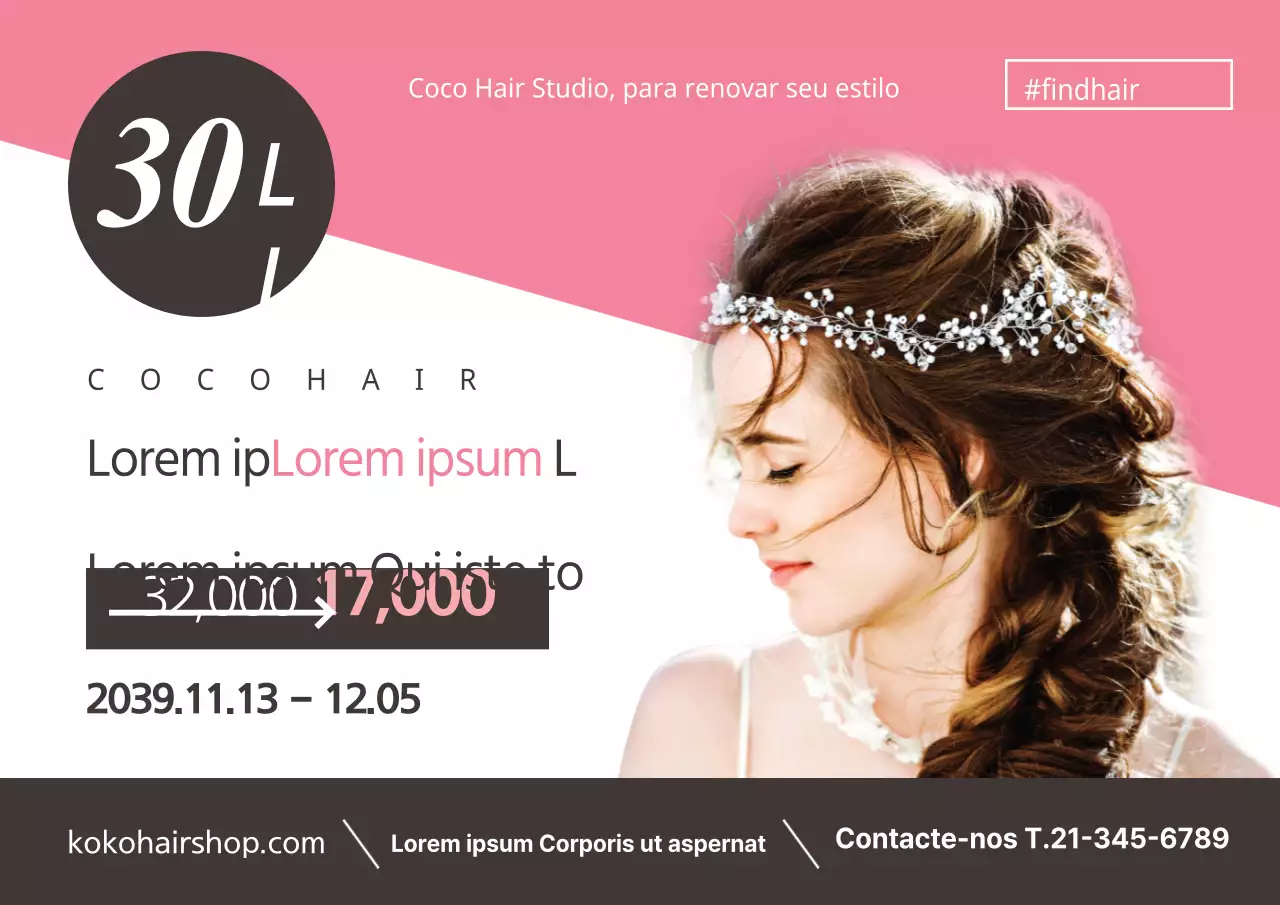 Evento de aniversário de 1 ano do cabelo