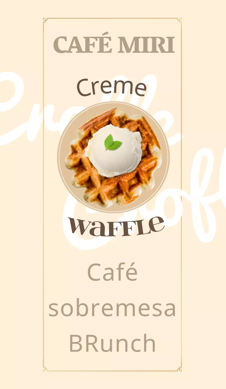 Material promocional para um café de brunch emocional