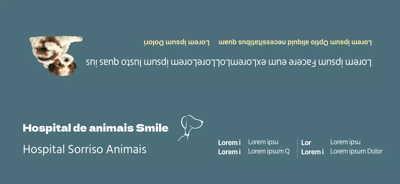 Conceito de horário de clínica veterinária turquesa