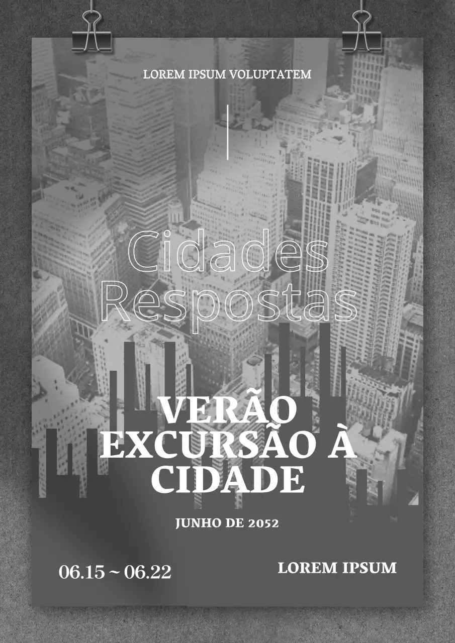 Programa de Arquitetura e Exploração Urbana Cinzento e Branco