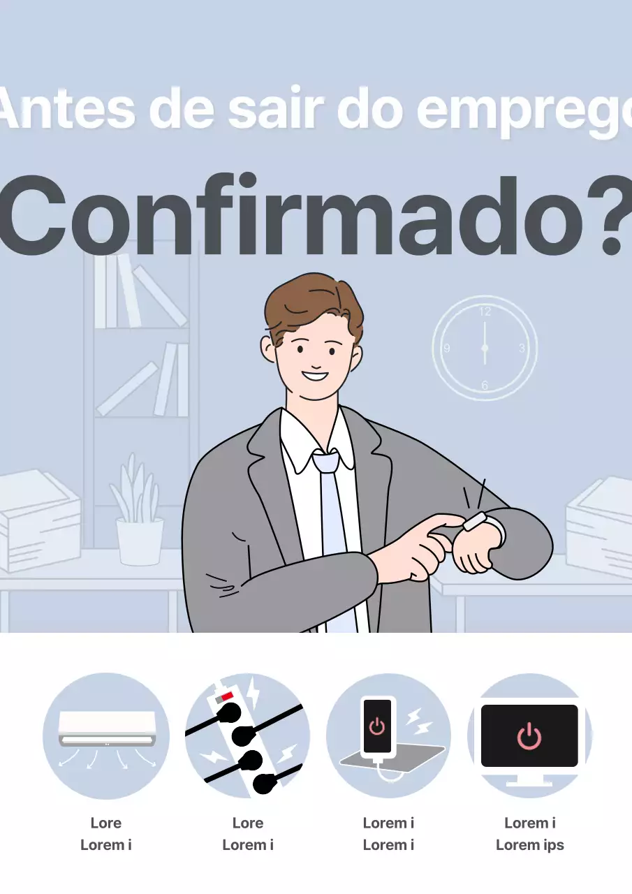 Ilustração suave com fundo azul claro para poupar energia