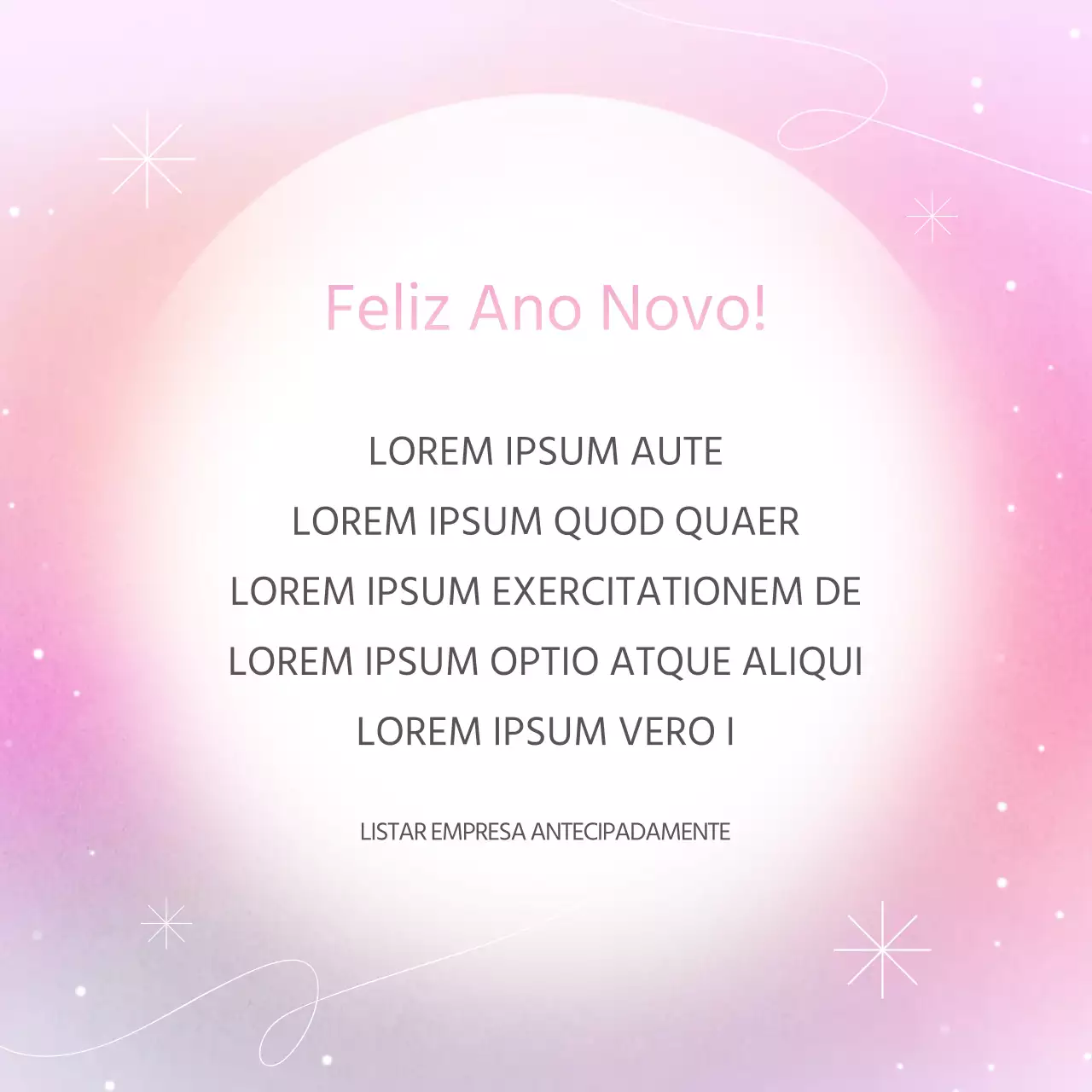 Saudações de Ano Novo brilhantes com um fundo gradiente