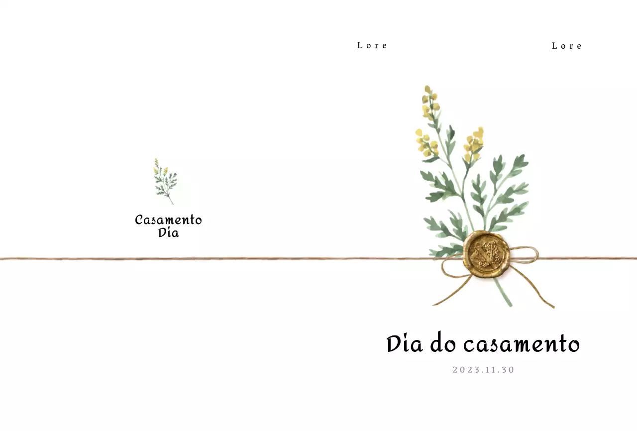 Convites de casamento com um conceito emocional de flores secas