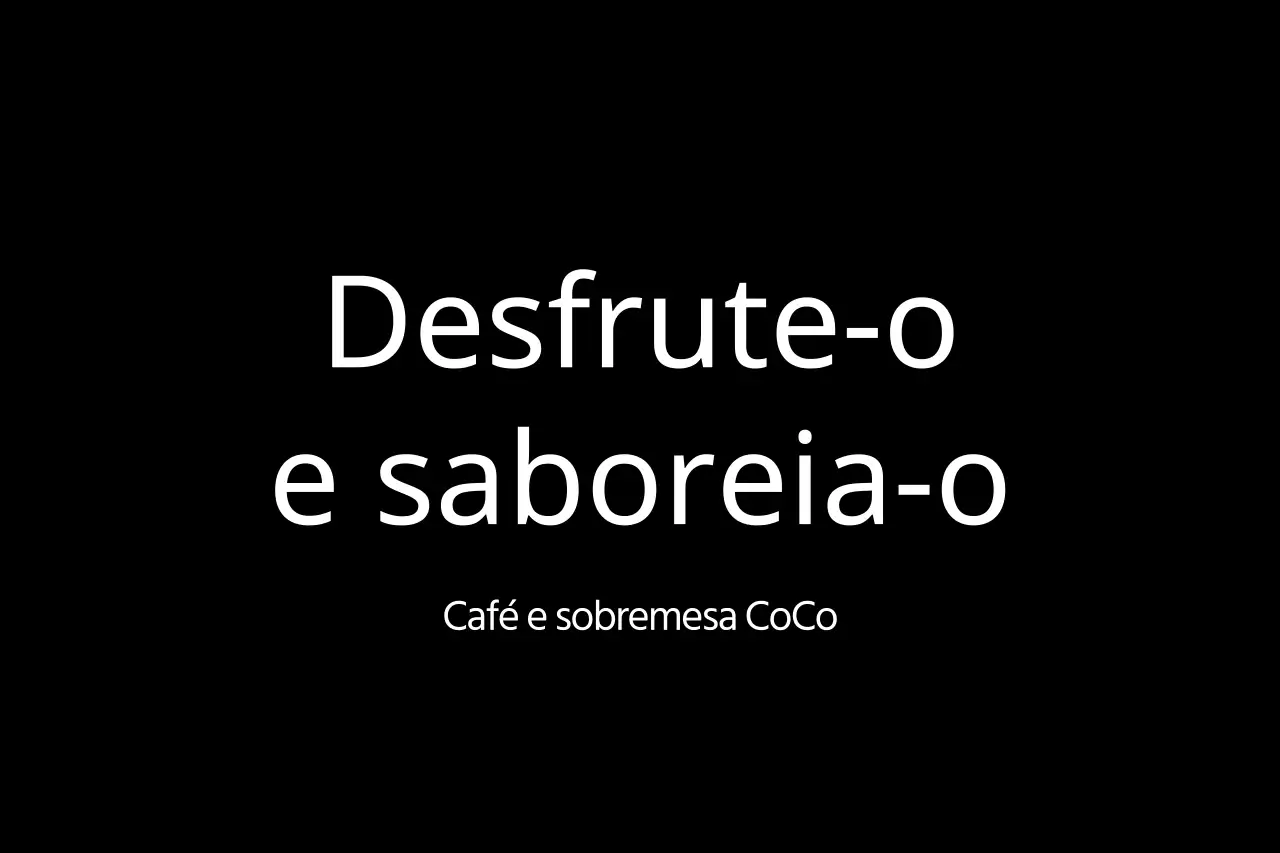 Desfrute do sabor a café!