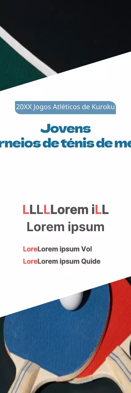 Torneio de ténis de mesa para jovens