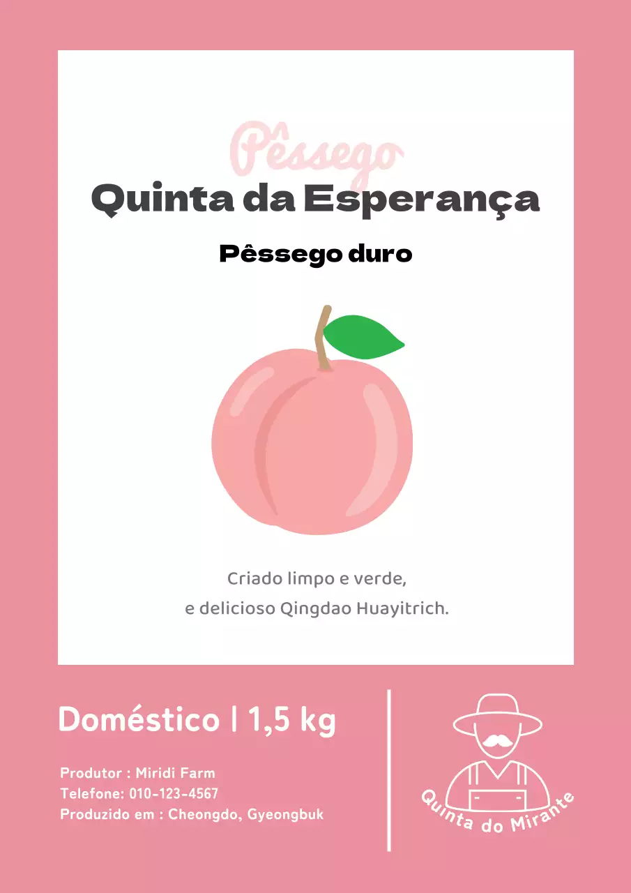 Promoção pêssego de quinta cor-de-rosa e simples